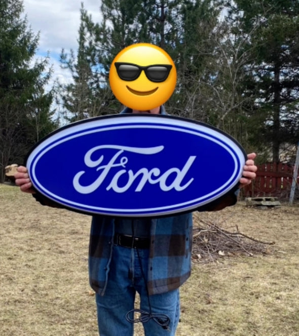 Ford 32" Backlit LED Oval Sign Design #V7104
