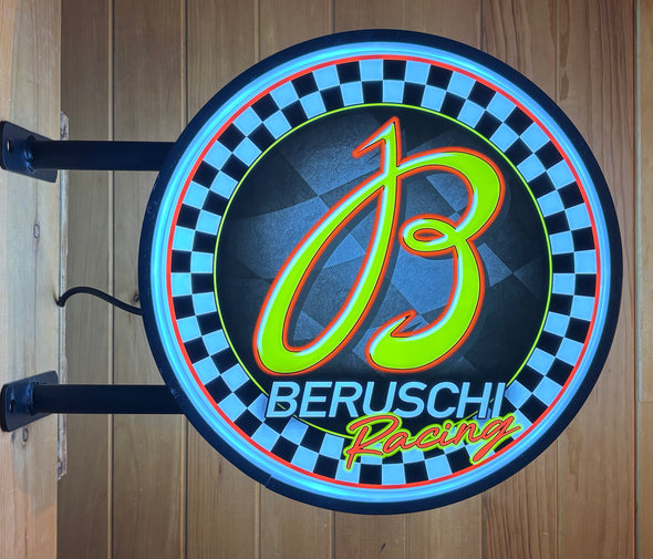 Beruschi Racing Custom Designed 20" Two Sided Fixed Flange Sign