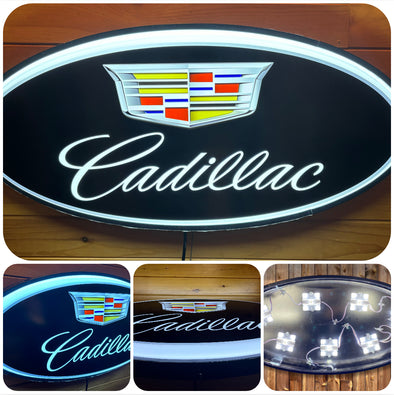 Cadillac 32" Backlit LED Oval Sign Design #V5088