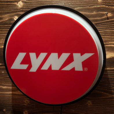 Lynx Snowmobile 18" Backlit LED Button Sign Design #W7228