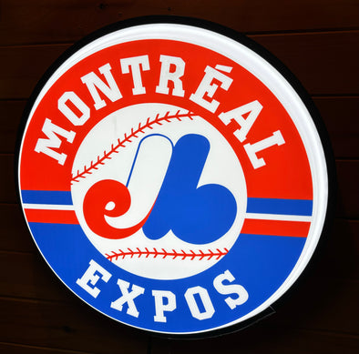 Montréal Expos 18" Backlit LED Button Sign Design #W6011