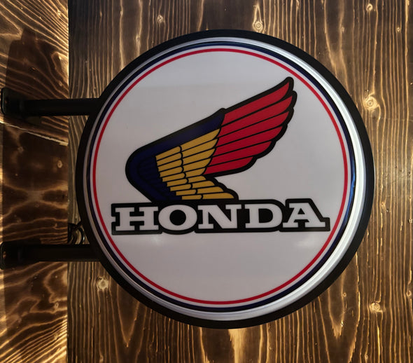 Honda Motorcycle 20” Two Sided LED Fixed Flange Sign Design #F7143