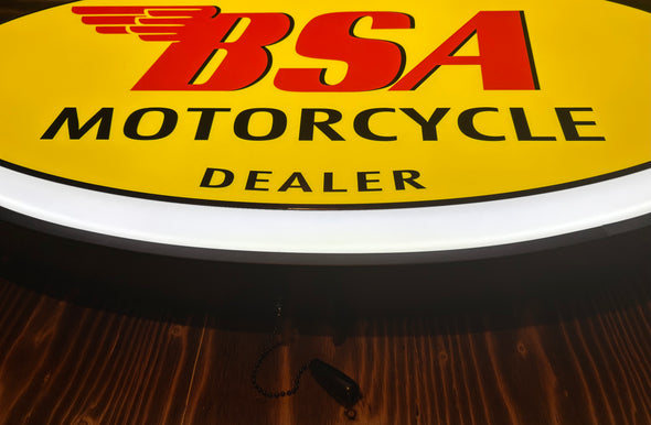 BSA Motorcycle 32" Backlit LED Oval Sign Design #V7226