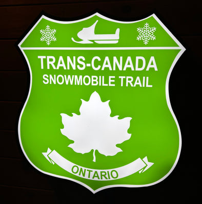 Trans Canada Snowmobile Trail 18" Backlit LED Shield Sign Design #D7219