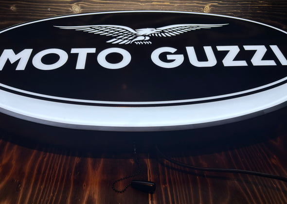 Moto Guzzi 32" Backlit LED Oval Sign Design #V5073