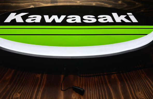 Kawasaki 32" Backlit LED Oval Sign Design #V7217