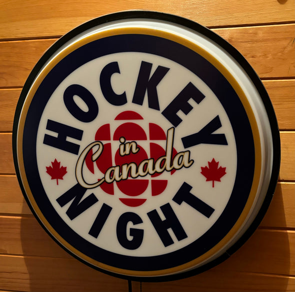 Hockey Night In Canada 18” Backlit LED Button Sign Design #W7011