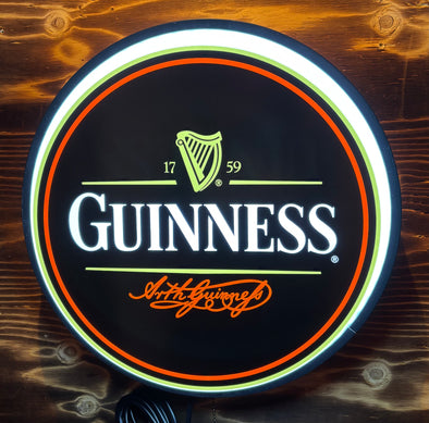 Guinness 18" Backlit LED Button Sign Design #W5056