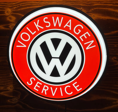 Volkswagen Service 18" Backlit LED Button Sign Design #W7187