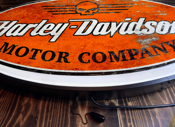 Harley Davidson 32" Backlit LED Oval Sign Design #V7123