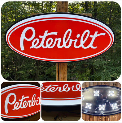 Peterbilt 32" Backlit LED Oval Sign Design #V7133