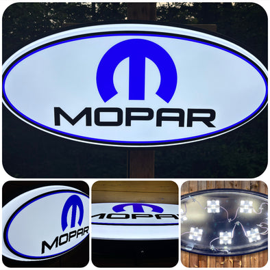 Mopar 32" Backlit LED Oval Sign Design #V7209