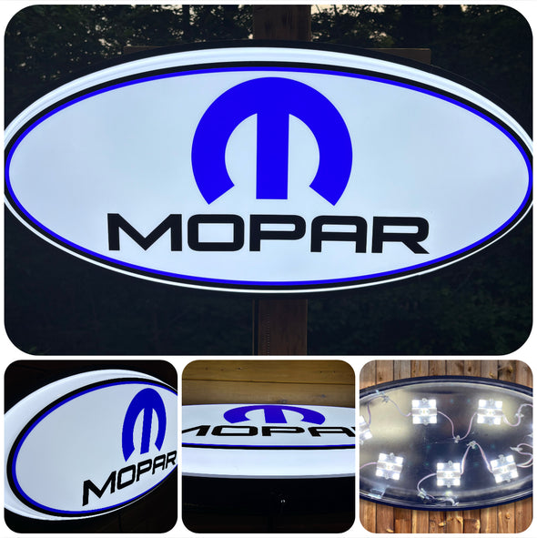 Mopar 32" Backlit LED Oval Sign Design #V7209