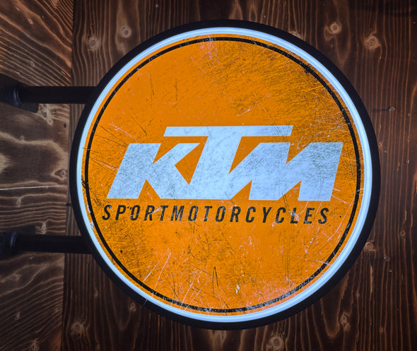 KTM Sportmotorcycles 20" Two Sided LED Fixed Flange Sign Design #F5004