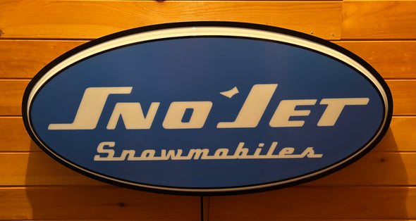 Sno-Jet Snowmobiles 32” Backlit LED Oval Sign Design #V7218