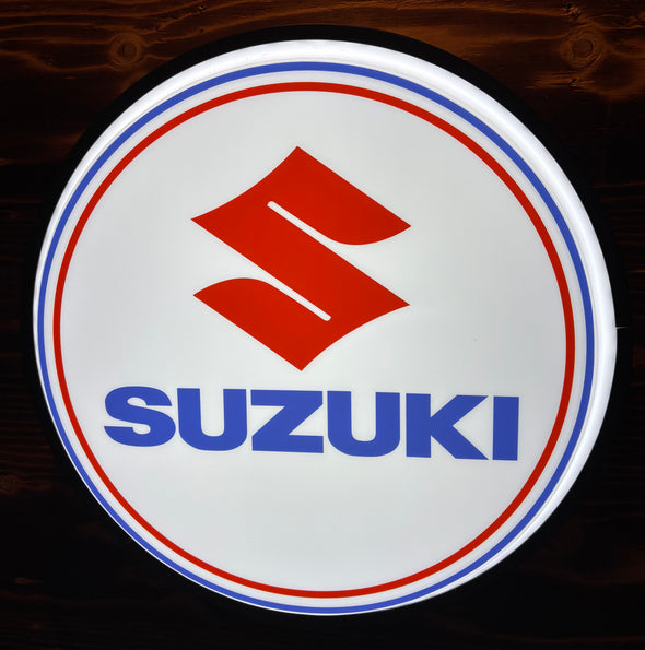 Suzuki 18" Backlit LED Button Sign Design #W5049