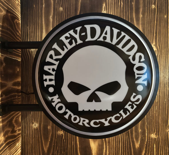 Harley Davidson 20" LED Fixed Flange Sign Design #F5036