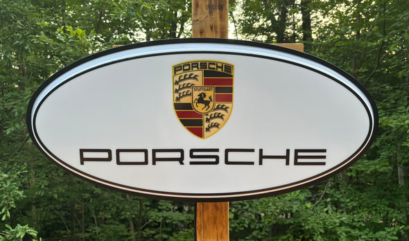 Porsche 32" Backlit LED Oval Sign Design #V7213