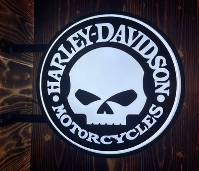 Harley Davidson 20" LED Fixed Flange Sign Design #F5036