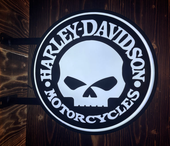 Harley Davidson 20" LED Fixed Flange Sign Design #F5036