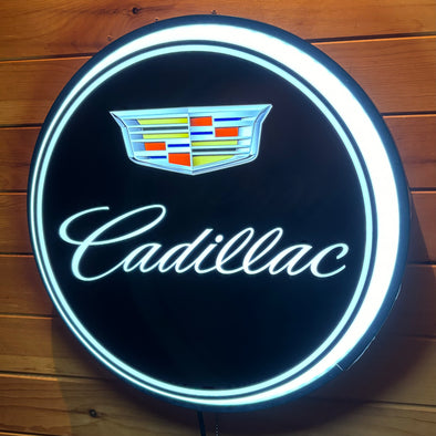 Cadillac 18" Backlit LED Button Sign Design #W5088