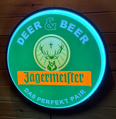 Jagermeister 18” Backlit LED Button Sign Design #W7206
