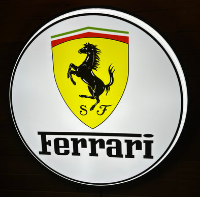 Ferrari 30" Backlit LED Button Sign Design #BB5084