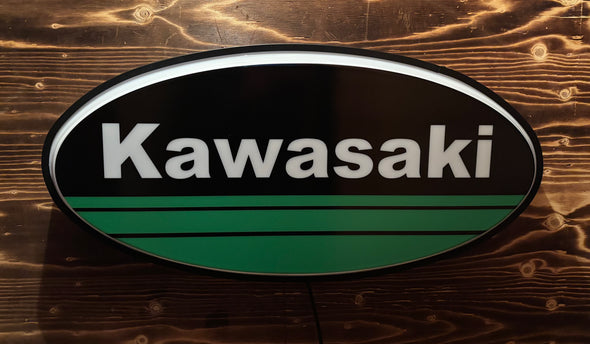 Kawasaki 32" Backlit LED Oval Sign Design #V7217