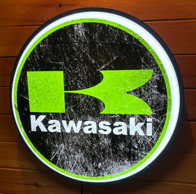 Kawasaki 18" Backlit LED Button Sign Design #W5011