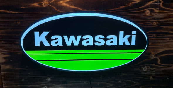 Kawasaki 32" Backlit LED Oval Sign Design #V7217