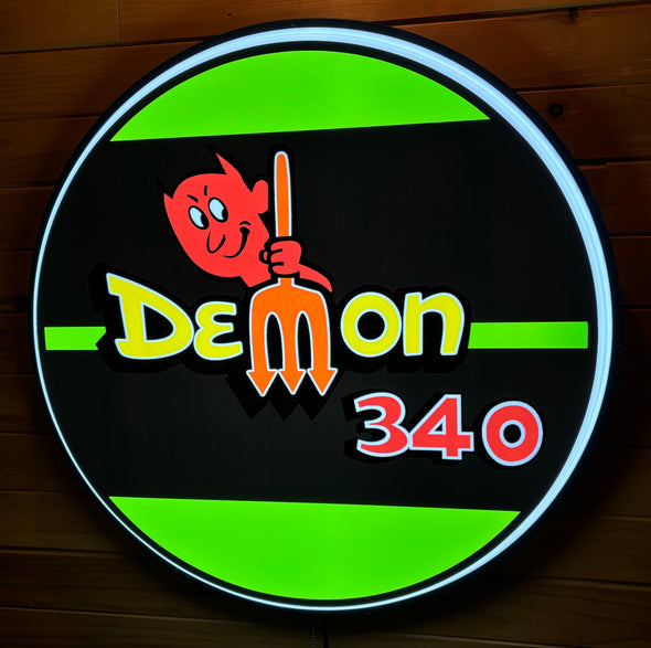Dodge Demon 30" Backlit LED Button Sign Design #BB7098