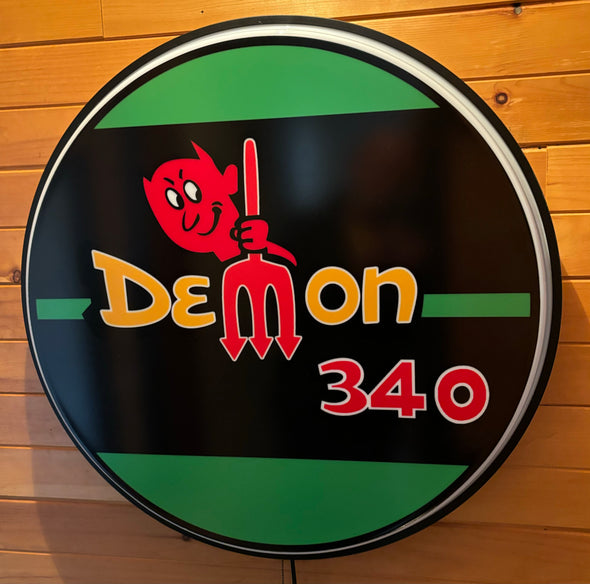 Dodge Demon 30" Backlit LED Button Sign Design #BB7098