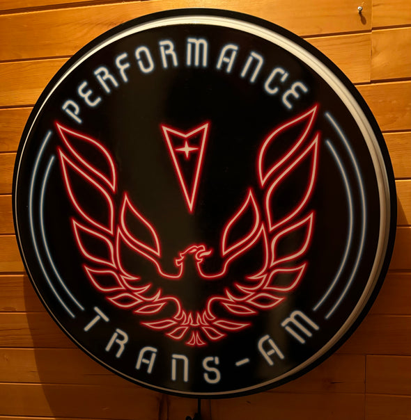 Performance Trans Am Custom Designed 30" Backlit Button Sign