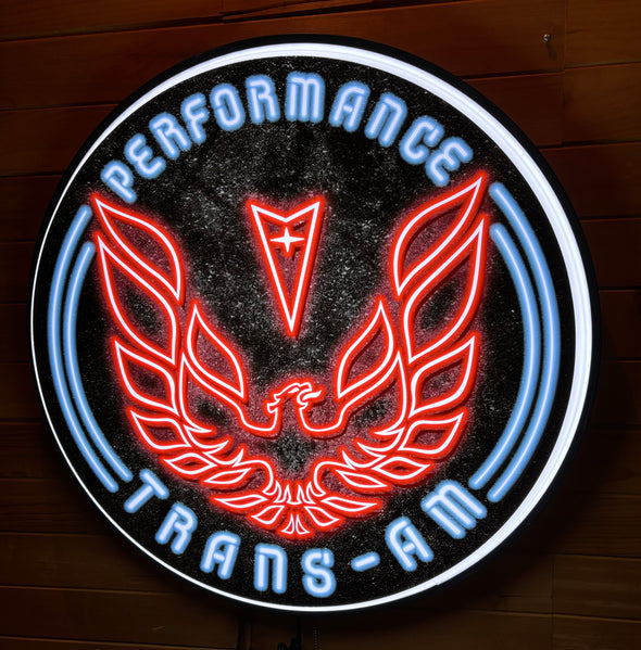 Performance Trans Am Custom Designed 30" Backlit Button Sign