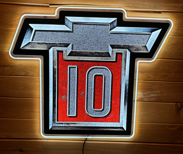 Chevy C/10 Die Cut Slim Profile LED Lighted Sign Design #SP1001