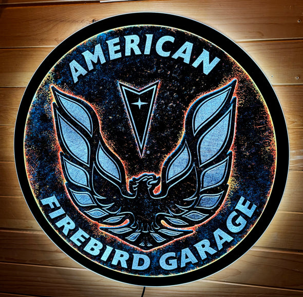 Firebird Garage 23" Slim Profile Backlit LED Sign Design #SP1009