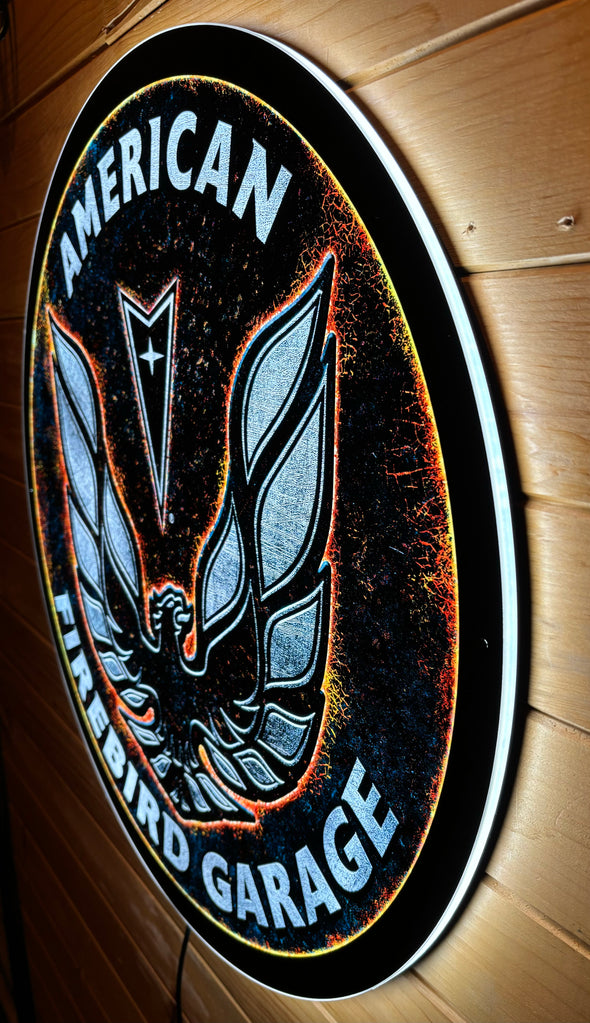 Firebird Garage 23" Slim Profile Backlit LED Sign Design #SP1009