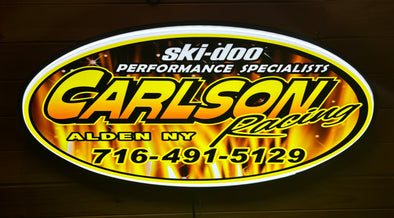 Carlson Racing Custom Designed 32” Backlit LED Oval Sign