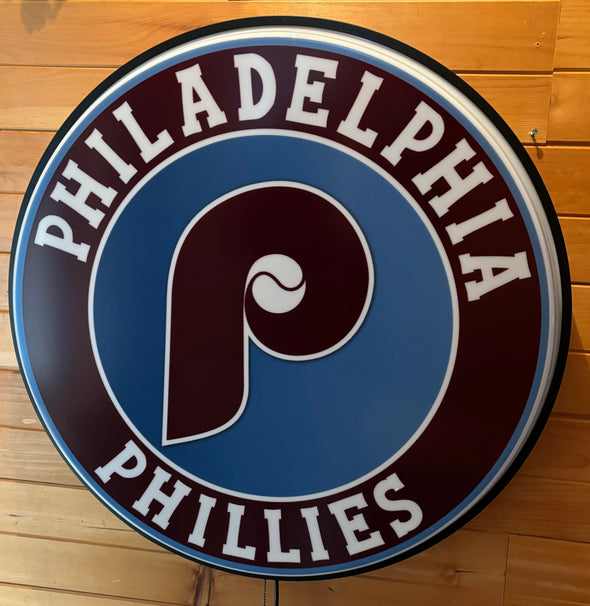 Philadelphia Phillies 30" Backlit LED Button Sign