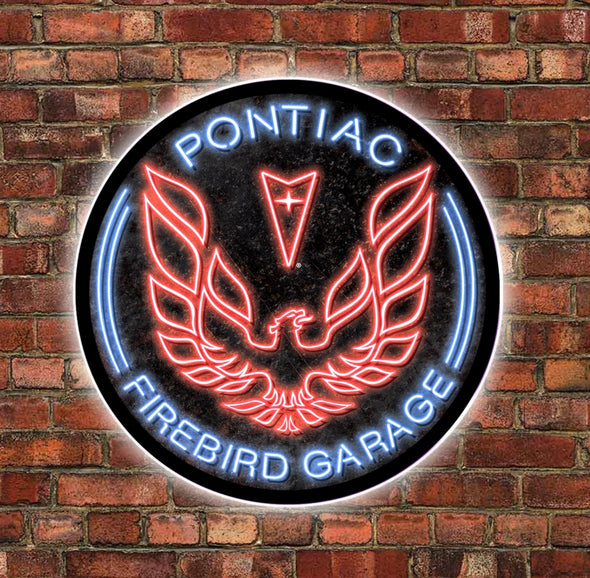 Pontiac Firebird Garage 23" Slim Profile Backlit Acryic LED Lighted Sign Design #SP1019