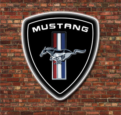 Mustang Die Cut Slim Profile Acrylic Backlit LED Sign Design #SP1010