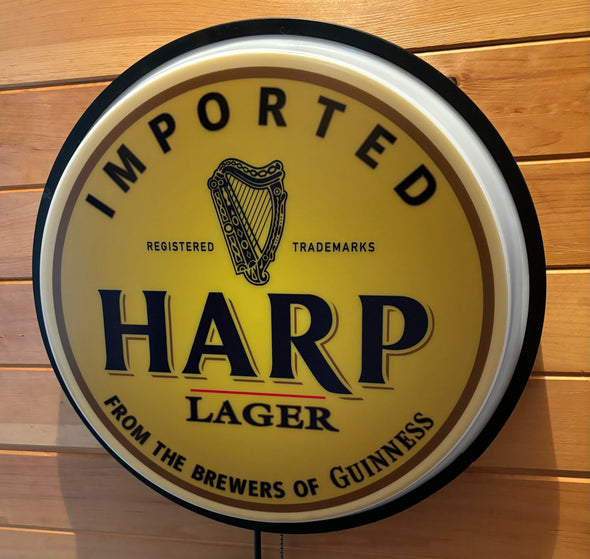 Harp Lager 18" Backlit LED Button Sign Design #W7203