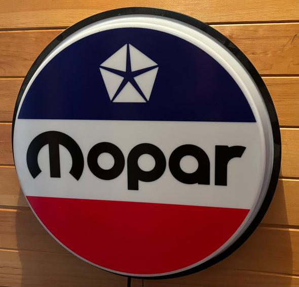 Mopar 18" Backlit LED Button Sign Design #W7101