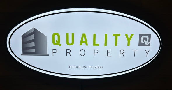 Quality Property Custom Designed 32" Backlit LED Oval