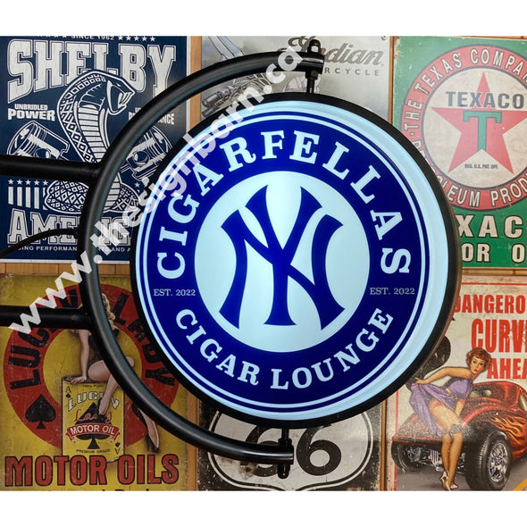 Cigarfellas Cigar Lounge Custom Design 24’’ Pivoting