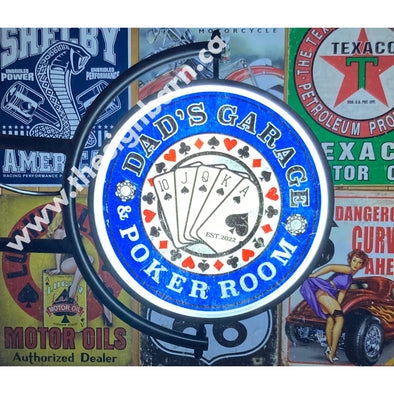 Dads Garage & Poker Room Custom Design 24’’ Pivoting
