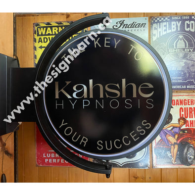 Kahshe Hypnosis Custom Designed 24” Rotating Led Lighted Sign Pivoting With Switch
