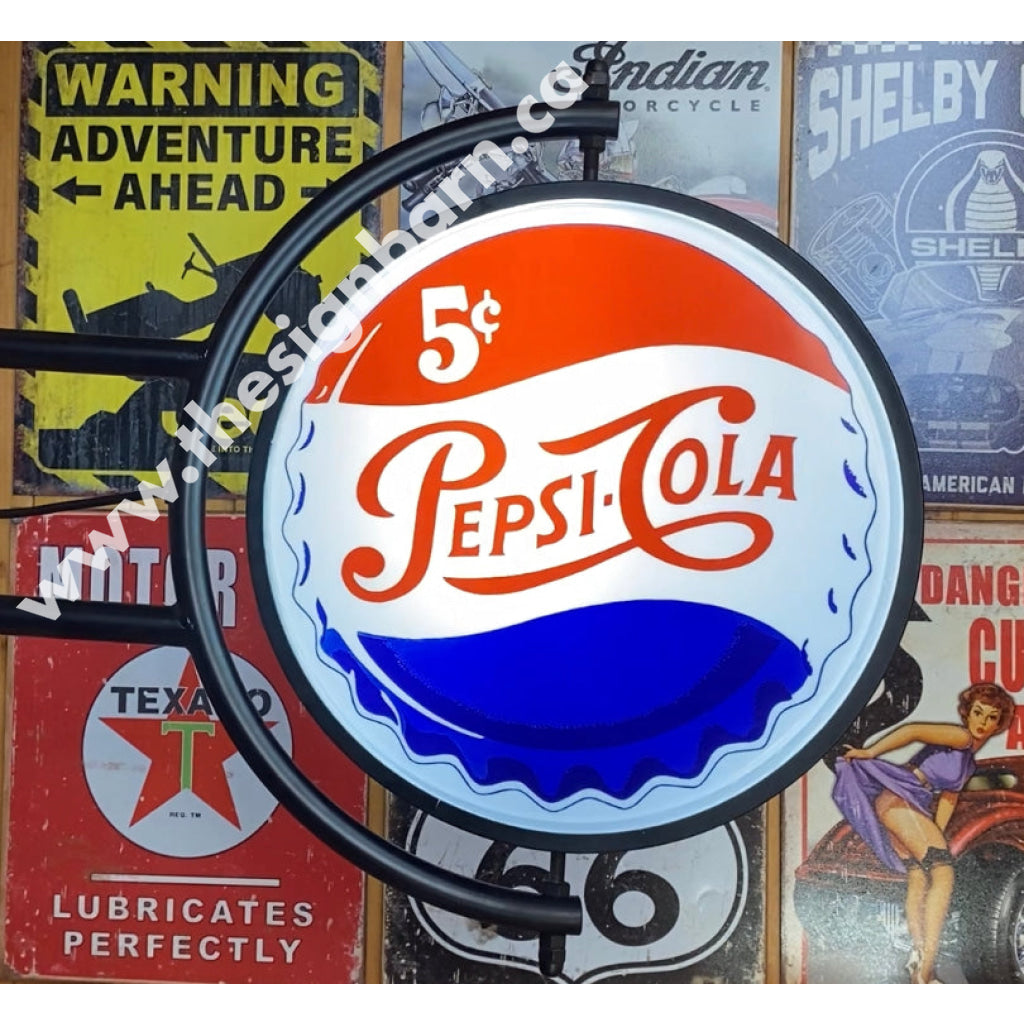 Pivoting Sign Pepsi 24” Pivoting LED Lighted Sign Design #P7177 – The Sign Barn
