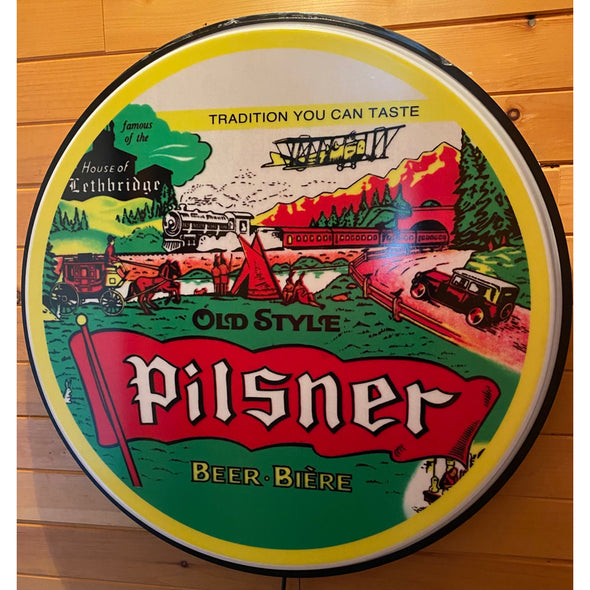 Pilsner Beer 30” Backlit Led Button Sign Design #Bb7072 30’’ Led