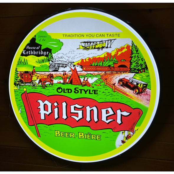 Pilsner Beer 30” Backlit Led Button Sign Design #Bb7072 30’’ Led